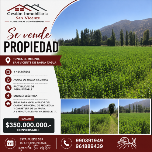Parcela en Venta Tunca El Molino