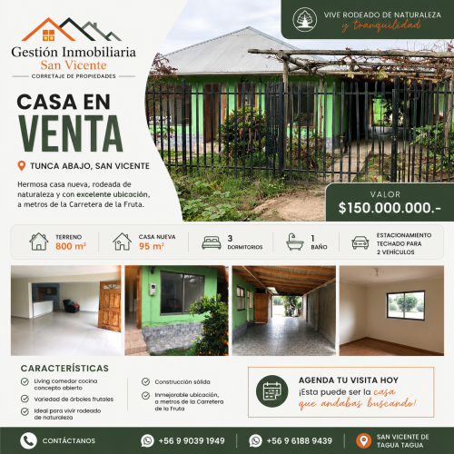 Casa Tunca Abajo - San Vicente de Tagua Tagua