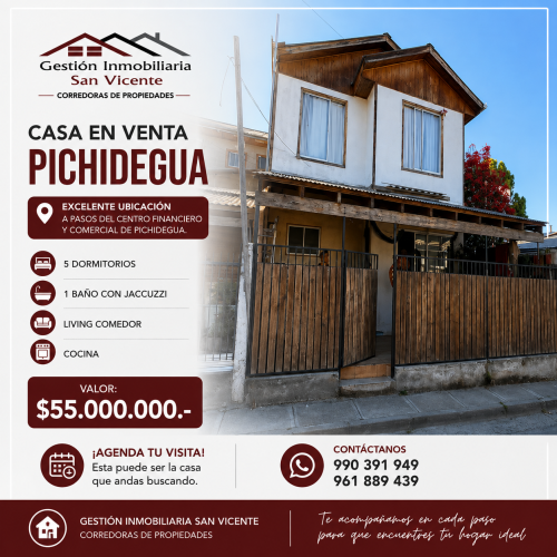 Casa en Venta Pichidegua