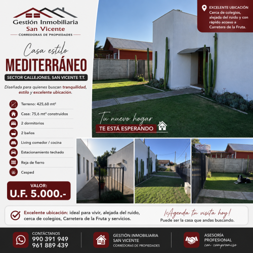 Casa en Venta Sector Callejones 